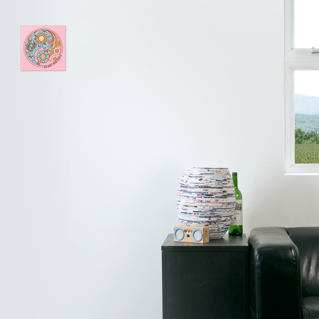 Balance Over Hustle Retro Yin Yang by Luxinda